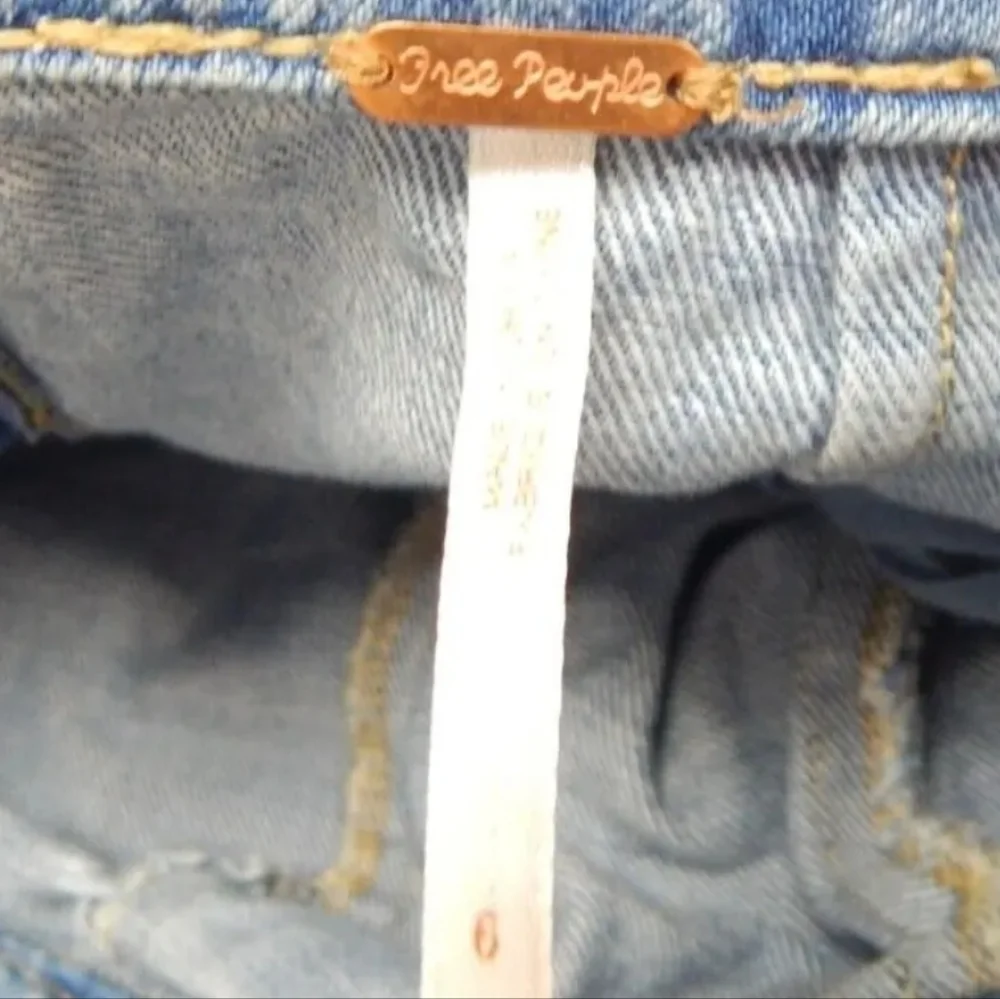 Free People Lace Up Denim Skirt